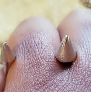 Silver spike ring brand new